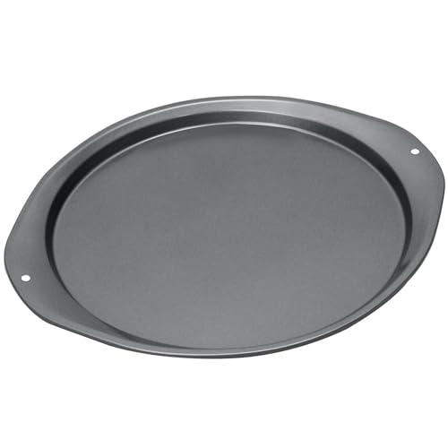 RavisingRidge Pizza Pan - 14 Inch Nonstick Pizza Pan for Oven with Widen Handles for Cooking, Baking, and Grilling - Durable, Even Heating, Long-Lasting Kitchen Cookware (1, Black)