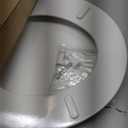 Mayfair Bennett Toilet Seat with Chrome Hinges, Slow Close Wood Seat, Secure Metal Hinges, Easy Install, Made In USA, Round, White