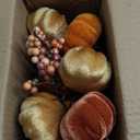 Small Velvet Pumpkins - Artificial Pumpkin Decor Set Rustic Harvest Decorative Pumpkins 9 PCS Farmhouse Fall Fall Decor Table Centerpiece Wedding Thanksgiving Halloween Party Decorations 51 PCS