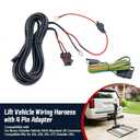 Lift Vehicle Wiring Harness with 4 Pin Adapter Fit for Bruno ASL-250 ASL-275 Out-Sider Replace 54491369542