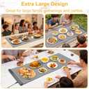 Food Warming Mat Large, XXL (42"x15") Electric Food Warmers Mat with Heat Resistant Pad for Countertop, Heat 6 Level Temperature & 6 Hours Timer, Foldable Heating Trays for Buffets Party, Gray