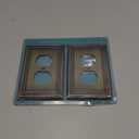 Henne Bery Sunken Pearls Heavy Duty Decorative Wall Plate Switch Plate Outlet Cover (Single Duplex, 2 Pack, Antique Brass)