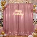 10x10ft Rose Gold Glitter Sequin Photo Backdrop Curtain for Parties Wrinkle Free Shimmer Polyester Photoshoot Curtains Drapes Backdrop for Wedding Birthday Baby Shower Shiny Background 2 Panels 5x10ft