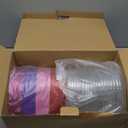 Fovths 72 Pieces Heart Shaped Cake Pans 23 Ounce Aluminum Foil Heart Shaped Cupcake Pans with Lids Disposable Extra Large Dessert Flan Baking Cups for Valentine Cooking, Red, Purple, Pink and Hot Pink