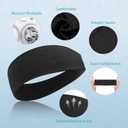 Headbands for Women Non Slip Elastic Sweat Hairbands Soft Fabric Hair Bands Workout Yoga Running Sport Thin Hair Wrap Hair Accessories 8 Pack White One Size