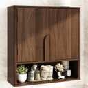 RUSTOWN Wall Mounted Bathroom Cabinets with Rounded Edges & Curved Handles | Adjustable Shelf, 3-Tier Over The Toilet Storage Cabinets, Modern Medicine Cabinet for Laundry Kitchen Living Room, 23.6 x 7.9 x 24.6 inches