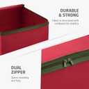 2 x ZOBER Nutcracker Storage Containers - Ornament Christmas Figurine Storage Box - Christmas Village Containers Fits Up to 8 15-Inch Figurines & Xmas Decorations Accessories - Red
