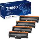 Compatible Toner Cartridge Replacement for Brother TN660 TN-660 TN630 High Yield Work with HL-L2300D HL-L2360DW MFC-L2740DW MFC-L2700DWR DCP-L2540DN Printer(Black,4 Pack)
