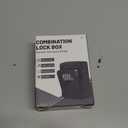 Key Lock Box Wall Mounted,4 Digit Combination Weatherproof Lockbox for Outside House,5 Keys Large Capacity Lockbox,Key Safe Security Storage Lock Box with Resettable Code for Indoor Outdoor Garage (1 pack-Black)