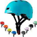 Bike Skateboard Helmet, Adjustable and Multi-Sport for Skate Scooter, 3 Sizes for Adult Youth Kids Toddler (Small, Turquoise)