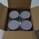 Mirrline 4 Pcs 500ml/16.9oz Glass Jars Overnight Oats Containers Wide Mouth Food Storage Container with Airtight Lids for Sugar Yogurt - Grey