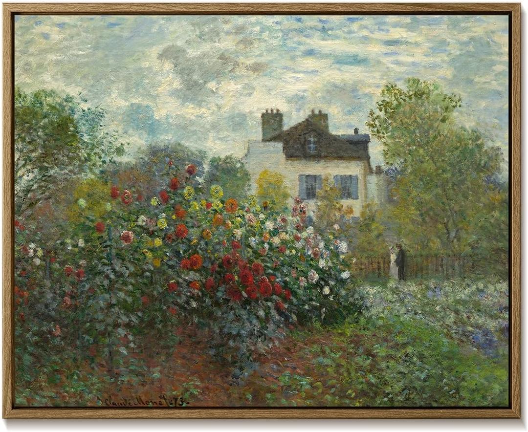 Vintage Landscape Framed Canvas Wall Art, Rustic Farmhouse Landscape Canvas Prints Aesthetic Wall Decor for Living Room, Cottagecore Wall Art Pictures for Bedroom Office (10"L x 8"W)