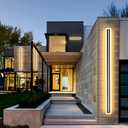 2 PACK-39inch Long Outdoor Modern LED Wall Light,Waterproof IP65 Warm White 110V led Wall Mount Lighting Fixture Rectangular Black Elegant Frosted White Acrylic Anti Rust.