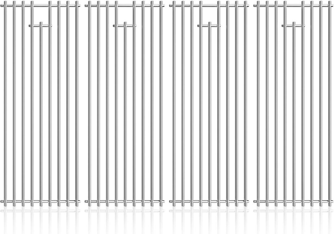4Pack 7.5" x 19.25" Stainless Steel BBQ Grill Grates Replacement Parts for 16517 Bull BBQ Angus, Brahma, Lonstar Select, Outlaw Steer Premium, Lonestar Select 7 Burner (19.25''D x 30''W)