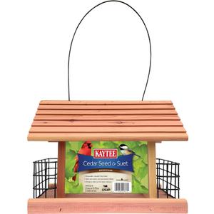 Kaytee Cedar Seed and Suet Feeder