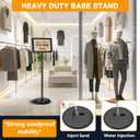 2 Pack Sign Holder Stand 8.5x11 inch, Height Adjustable Floor Standing Signage Stand with 360 Rotated Frame, Outdoor Indoor Poster Stand with Base for Business, advertising, Malls