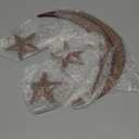 Metal Moon Wall Decor Metal Stars Decor Outhouse Moon Boho Wall Decor Wall Art Hanging Nordic Bohemian Style Wall Decorations Rustic Vintage Farmhouse Star Door Decor for Home Living Room Bedroom 2 Pack