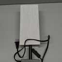 Small Table Lamp for Bedroom - Bedside Lamps for Nightstand, Minimalist Night Stand Light Lamp with Square Fabric Shade, Desk Reading Lamp for Kids Room Living Room Office Dorm (12.8in, Cream & Black)