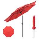 Sannwsg Outdoor Patio Umbrella,Table Umbrella with Push Button Tilt and Crank,Market Umbrella with 8 Sturdy Ribs,Yard Umbrella 10FT