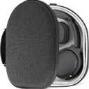 Geekria Shield Headphones Case for Lay Flat Over-Ear Headphones, Replacement Hard Shell Travel Carrying Bag with Cable Storage, Compatible with Steelseries, B&W, Skullcandy Headsets (Grey)
