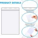 Patelai 100 Pcs 5 x 7 Inch Plastic Badge Holder Bulk Clear Vinyl ID Protector Sleeves Card Ticket Credential Badge Sleeves Vertical Waterproof Name Tag Holder for Sporting Events