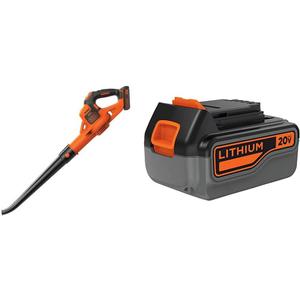 BLACK+DECKER 20V MAX Cordless Sweeper with Power Boost & Extra 4-Ah Lithium Ion Battery Pack (LSW321 & LB2X4020)