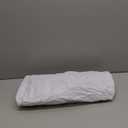 Pioggia Round Vinyl Fitted Tablecloth with Flannel Backing Elastic Table Cloth Waterproof Oil-Proof Plastic Table Cover Best for 37"-44" Round (White)