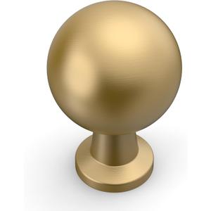 Amerdeco 10 Pack Champagne Bronze Cabinet Knobs Single Hole Cabinet Pulls Round Kitchen Cabinet Knobs Solid Drawer Knobs Dresser Knobs and Pulls for Bathroom Cabinets ZH0041