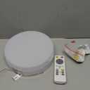 DLLT 24W Dimmable LED Flush Mount Light Fixture With Remote, 8.66 Inch Modern Flat Lamp, Close to Ceiling for Bedroom/Kitchen/Bathroom/Hallway, Timing, 3 Light Color Changeable