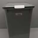 IRIS USA Dog Food Storage Container with Wheels, Airtight Lid, 2-Cup Scoop, Up to 30 Pounds Pet Food Storage, Built-in Scoop Storage in Lid, Versatile Pet Food Bin, Portable, BPA Free, Gray/Dark Gray