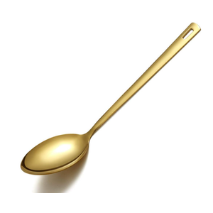 Stainless Steel Ladle, Berglander Soup Ladle, Cooking Ladle, Kitchen Ladle, Metal Soup Spoon For Cooking Non-Stick And Heat Resistant, Dishwasher Safe, Easy to Clean Gold