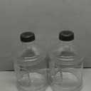 QISF 2 Pieces Water Bottle 1 Gallon Round Plastic Water Jug with Handle Screw Cap Reusable Leak Proof Bottle for Camping Outdoor Travel Caravans Gym Use