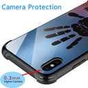 DJSOK Compatible with iPhone Xs Max CaseDesign Pattern Back Bumper Anti Scratch Reinforced Corners Soft TPU Caver,Cases for Men Women-Dont Touch My Phone 001