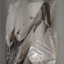 8 Pcs Large Christmas Flower Magnolia Flowers Christmas Tree Decoration Artificial Poinsettia Stems Velvet Xmas Ornaments for Xmas Tree Table Decor(White,16 Inch)