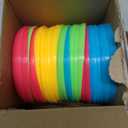 Hiboom Kids Flying Discs 3.4 Inch Mini Flying Disks Bulk Flyer Toy for Outdoor Pets Dog Yard Lawn Games Party Kindergarten Teaching Favors, 4 Colors