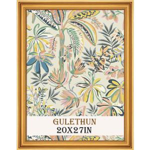 GULETHUN 20x27 Frame, Transitional Modern Design Picture Frames, 20 by 27 Rustic Poster Frame for Home Decor, Gold Vintage Photo Frame, Horizontal or Vertical Display, Choose Size & Color