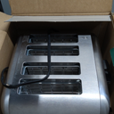 Cuisinart 4 Slice Compact Stainless Steel Toaster with Extra-Wide Slots for Bread, French Toast, Bagels & Pastries, Defrost & Reheat Functions, CPT-180P1, Brushed Stainless, Removable Crumb Tray