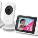 VTech VM819-2 Baby Monitor, 2.8 Screen, 2 Cameras, 1000ft Range, Night Vision, 2-Way Audio, Temperature Sensor, Lullabies, Secured Transmission No WiFi