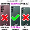 Asuwish Compatible with Samsung Galaxy S22 Plus S22+ 5G Wallet Case with Screen Protector and Crossbody Shoulder Strap Buckle Card Holder Cell Phone Cover for S22+5G S22plus 22S + S 22 22+ Women Beige