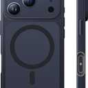 TAURI for iPhone 17 Pro Max Case, Compatible with MagSafe, (Full Camera Protection) Camera Control Cover Solid-Color Matte Magnetic 17 Pro Max Phone Case, Black