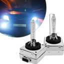 D3S Hid Headlight Bulbs 2PCS 35W Super Bright Bulbs, D3S Headlight Bulb HID Car Original Replacement Lights 12V High Beam Low Beam Xenon Bulbs with Metal Stents Base (D3-S White)