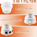 UPGRADEDTDIDVKZW Indoor dryer vent kit 10 Feet 3 In 1 Filter Bucket with 4 Inch Proflex Ducting Hose for Electric Dryers by Cenipar