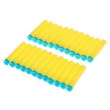 36 PCS Suction Darts Foam Bullet Refill Pack - Compatible with N-Strike, Modulus, AccuStrike - Safe Foam Ammunition for Kids, Teens, and Adults(Yellow)