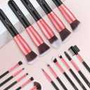BESTOPE PRO Makeup Brushes 16 Pcs Makeup Brush Set, Blending Brush for Foundation, Premium Synthetic Powder Concealers Makeup Brushes for Eyes and Face, Eye Shadows Brushes, Eyeliner Make Up Brushes (Black)