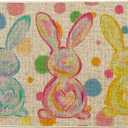 Artoid Mode Rabbit Bunny Love Heart Easter Doormat, Home Decor Low-Profile Switch Rug Door Mat Floor Mat for Indoor Outdoor 17x29 Inch