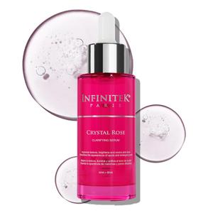 Infinitek Paris Crystal Rose Serum - Hydrating and Exfoliating Brightening Serum, Face Moisturizer and Skin Lightening, Moisturized Skin - Premium Facial Moisturizer 1 Fl Oz