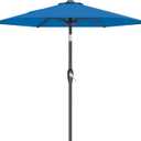 AreShark 7.5FT Patio Umbrella Table Market Umbrella with 6 Sturdy Ribs, Button Tilt/Crank Heavy-Duty Round Outdoor Umbrellas for Garden, Deck, Backyard,and Pool, Royal Blue
