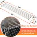 Grill Warming Rack for Weber Spirit Grill 7641 Warming Rack Spirit 300 Series, Grills with Front Control Knobs25'' Stainless Steel Grill Upper Rack for Weber Genesis Silver Gold B/C Grills