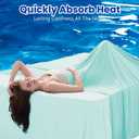 Topcee Cooling Blanket (90"x90"Queen Size) for Night Sweats Absorbs Heat to Keep Adults Cool on Warm Nights, Q-Max 0.5 Cooling Blankets for Hot Sleepers, Ultra-Cool Lightweight Blanket for Bed