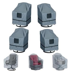 GimaiOurun Outdoor Swivel Lounge Chair Cover Waterproof Heavy Duty, Gray